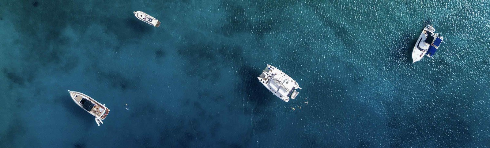 Aerial view of a private luxury yacht charter on the Sea of Cortez near Cabo San Lucas