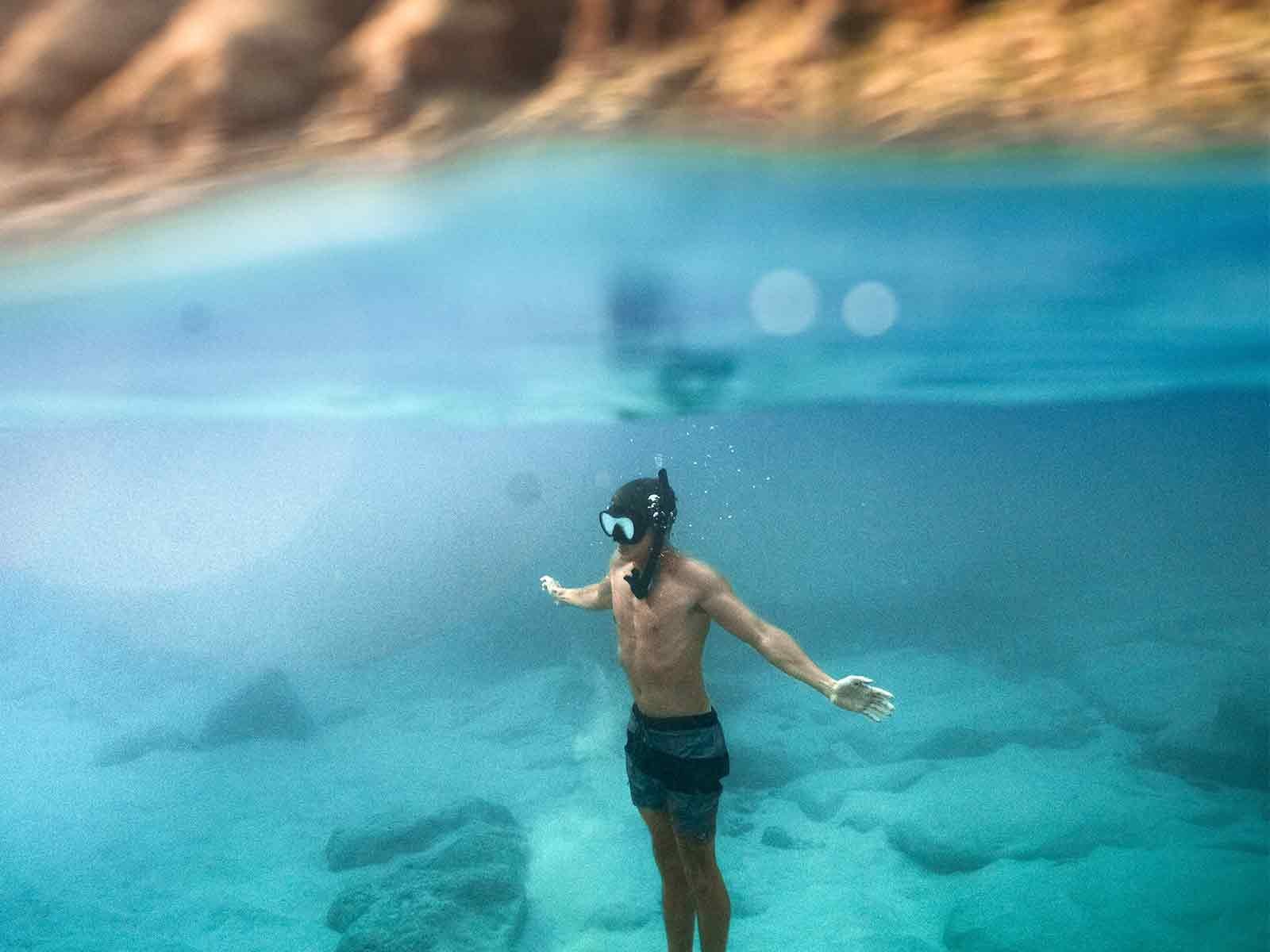 Private snorkeling tour near The Arch in Cabo San Lucas
